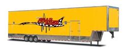 Yellow Gooseneck Trailer - Side View