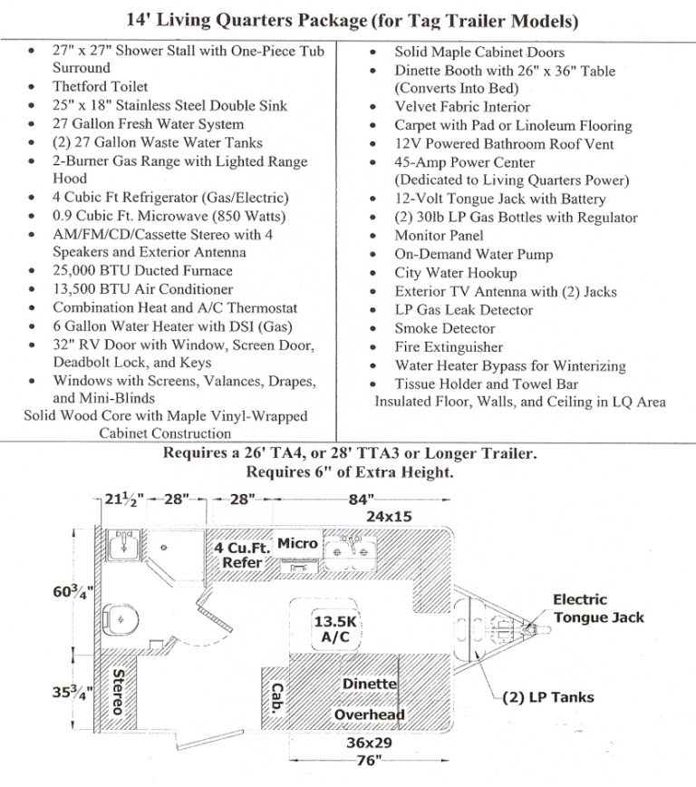 Large Trailer with Living Quarters - Model CD6241