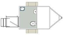 Single Place Restroom Trailer / Bathroom Trailer CN1T68SA2