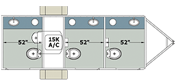 Three Place Restroom Trailer / Bathroom Trailer CN3T616SA4