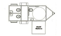 Three Place Shower And Restroom Trailer Wheelchair Access / Bathroom And Shower Trailer With ADA Wheelchair Access CN3ADA614SA3