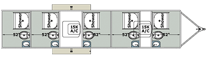 Five Place Restroom And Shower Trailer / Bathroom And Shower Trailer CN5C628TA4